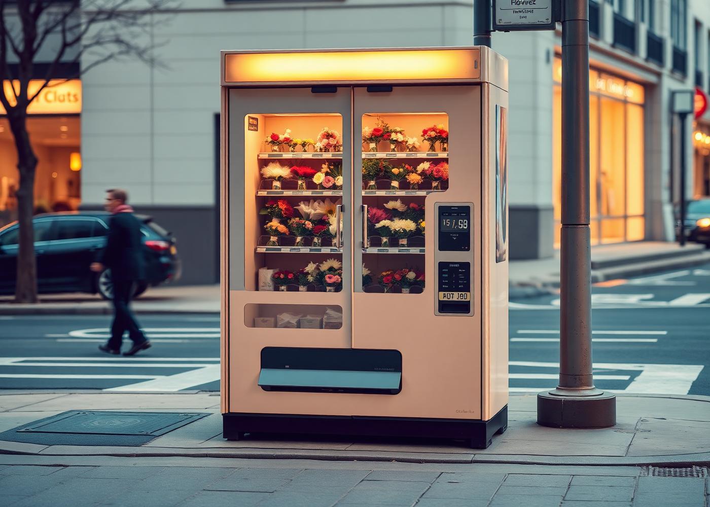Květinový výdejní automat na Londýnském náměstí